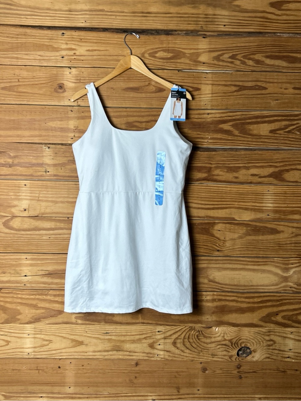 GAP White GapFit Active Scoop-Neck Dress